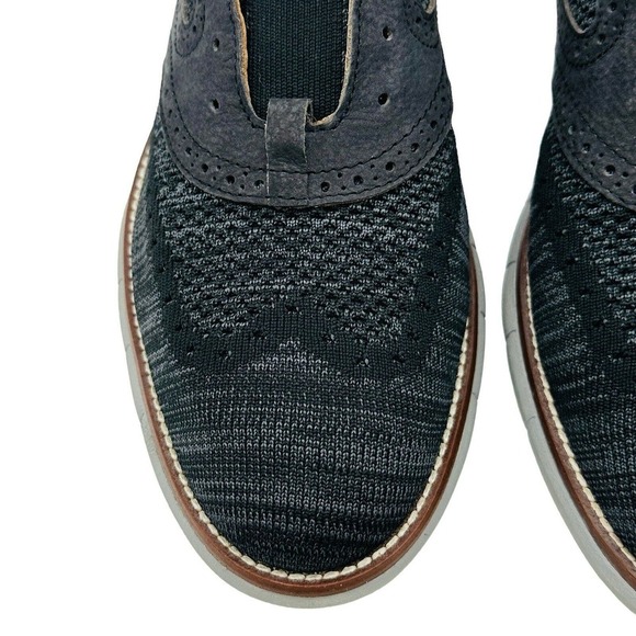 Johnston & Murphy Holden Knit Wingtip Oxford Shoes Memory Foam Mens Size 9 Gray - Picture 6 of 12